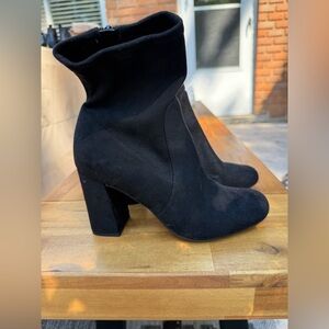 Naturalizer Black Suede Heeled Boots